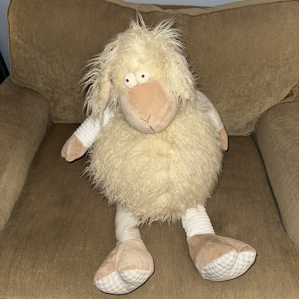 Mina Victory Plush Collection - Shaggy Lamb - Ivory -